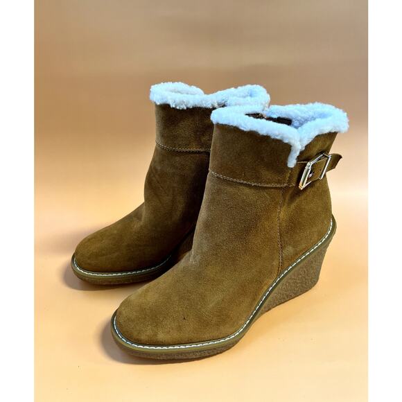 Franco Sarto L-Ulayna Booties Ankle Boot Nougat Brown Leather Women's Size 8 - Picture 3 of 8